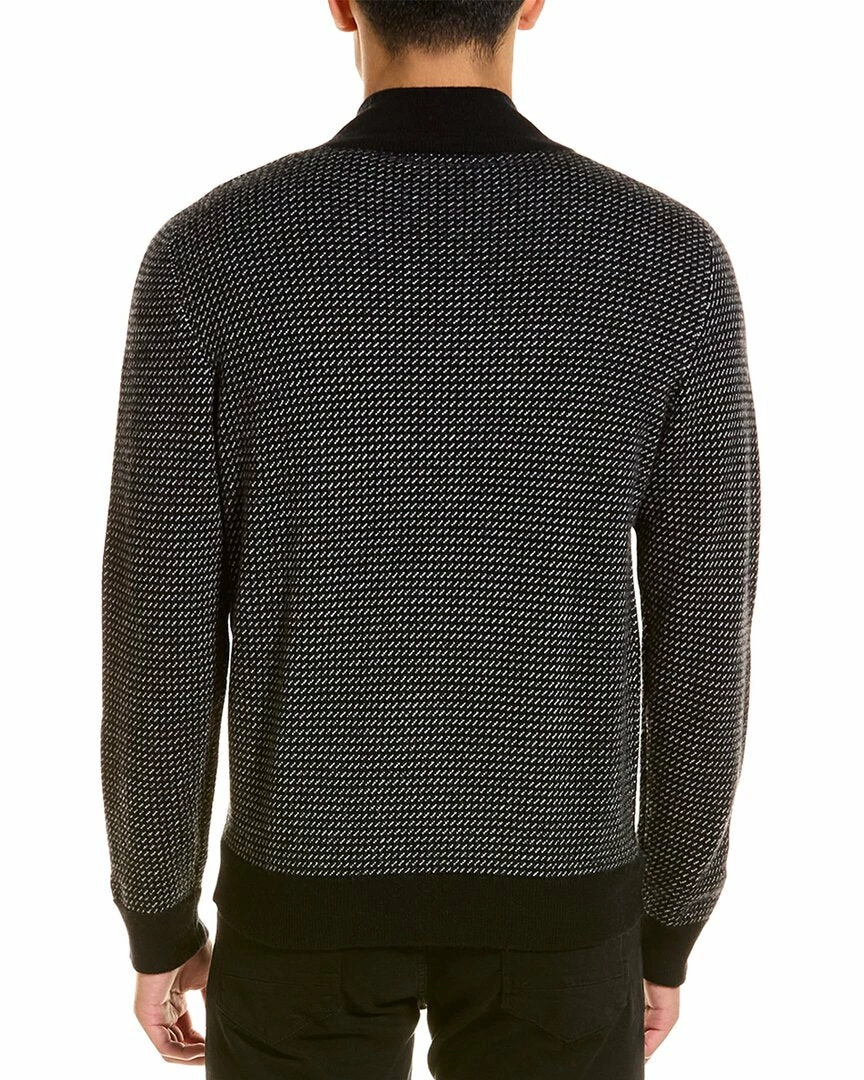 men Kier + J Mock Neck Wool & Cashmere-Blend 1/4-Zip 2 men Kier + J Mock Neck Wool & Cashmere-Blend 1/4-Zip - Image 2
