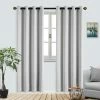 Superior Thermal Insulated Solid Blackout Curtain Panel Set with Grommet Topper