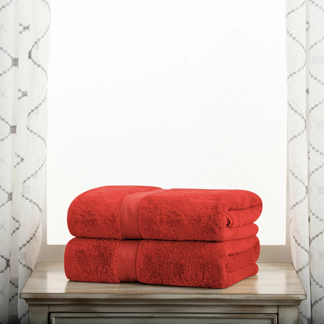 Superior Solid Egyptian Cotton 2-Piece Bath Towel Set 3 Superior Solid Egyptian Cotton 2-Piece Bath Towel Set - Image 3