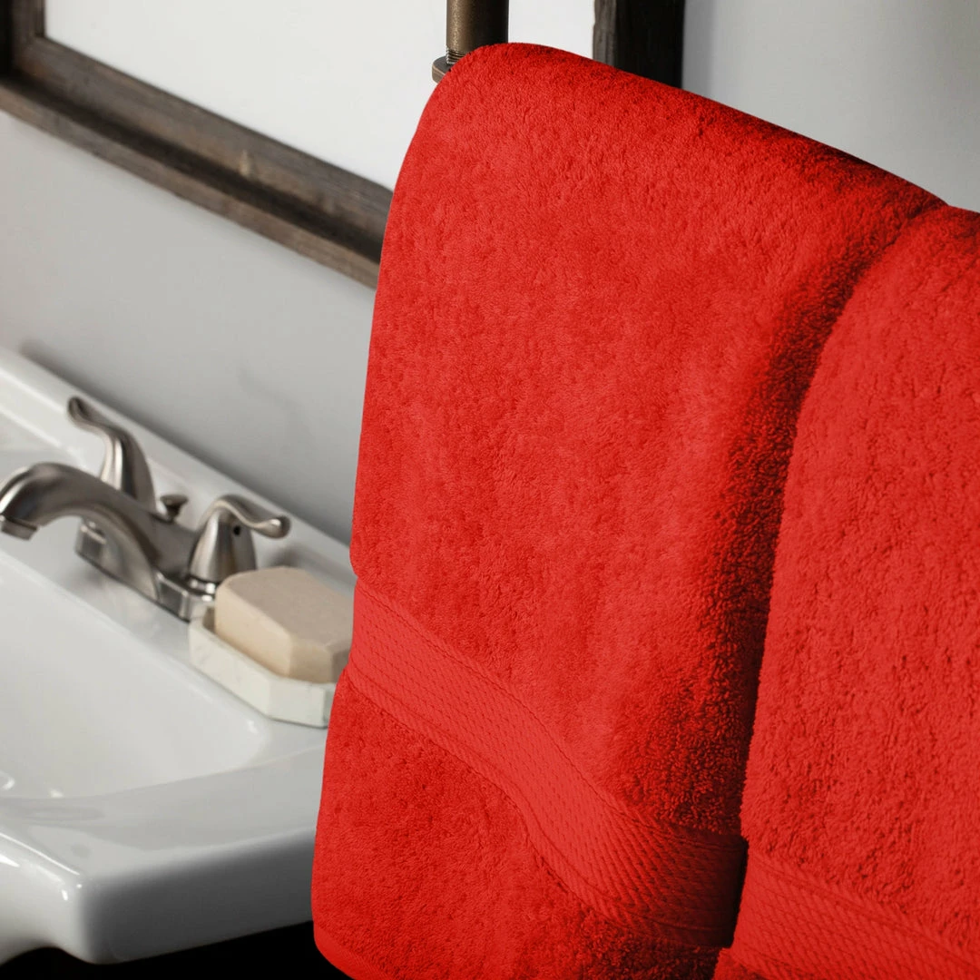 Superior Solid Egyptian Cotton 2-Piece Bath Towel Set 4 Superior Solid Egyptian Cotton 2-Piece Bath Towel Set - Image 4