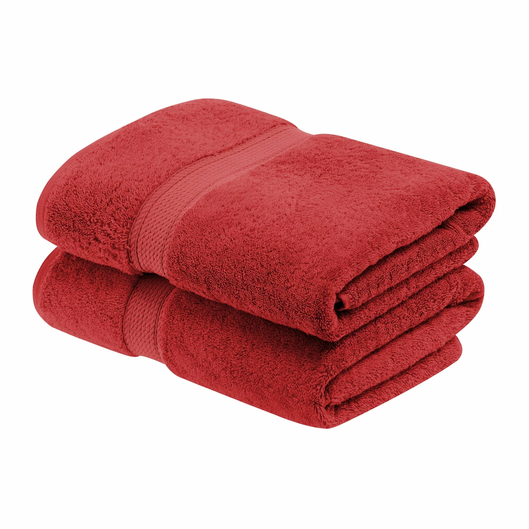 Superior Solid Egyptian Cotton 2-Piece Bath Towel Set 1 Superior Solid Egyptian Cotton 2-Piece Bath Towel Set