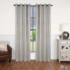 Superior Blackout Thermal Insulated 2-Piece Curtain Panel Set with Stainless Grommet Header