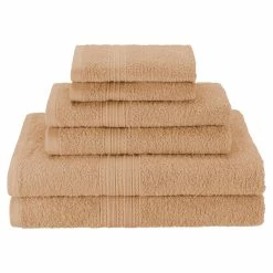 Superior Eco-Friendly Ringspun Cotton Modern Absorbent 6-Piece Towel Set