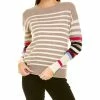 women Kier + J Striped Cashmere Sweater