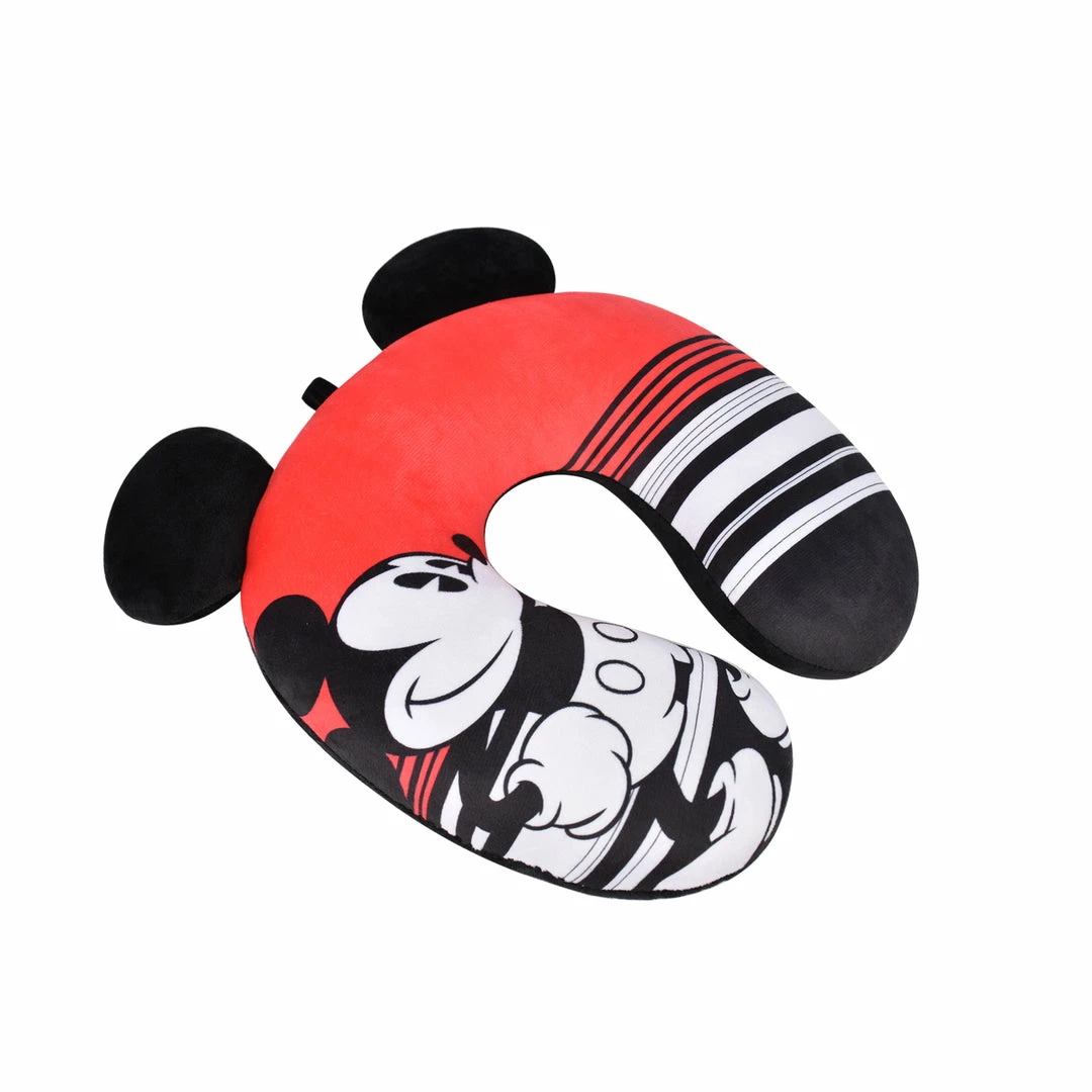 Ful Concept One Disney Mickey Mouse Ears Striped Portable Travel Neck Pillow, Black/Red 2 Ful Concept One Disney Mickey Mouse Ears Striped Portable Travel Neck Pillow, Black/Red - Image 2
