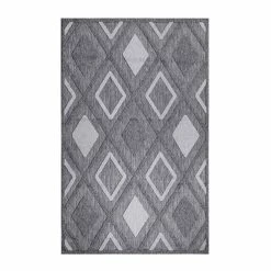 Superior Modern Geometric Diamond Lattice Polypropylene Indoor/Outdoor Area Rug