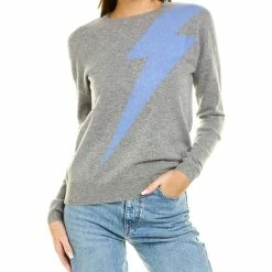 Kier + J women Kier+J Lightning Cashmere Pullover Sweater