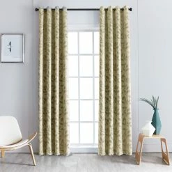 Superior Leaves Jacquard Thermal Insulated Blackout Grommet Panel Curtain Set -Cheap Superior Store 23effa90f89b4b13accb5b9a2e30986d e3157cfa 11ef 4b93 b6bc 0ffde21fb9d3 1080x