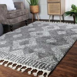 Superior Lorelei Bohemian Geometric Indoor Polypropylene Plush Shag Area Rug with Tassels -Cheap Superior Store 27d9782c4b21496a8d978f2d34857a94 1080x
