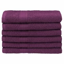 Superior Eco-Friendly Ringspun Cotton Modern Absorbent 6-Piece Hand Towel Set
