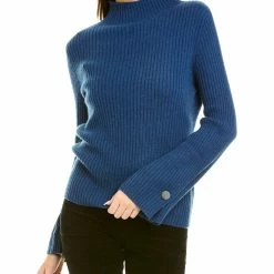 women Kier + J Ribbed Cashmere Sweater