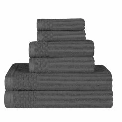 Superior Soho Cotton Textured Ribbed Checker Border Absorbent 6-Piece Towel Set -Cheap Superior Store 3aec6901df8f4f35b0437acf329a197b 1080x
