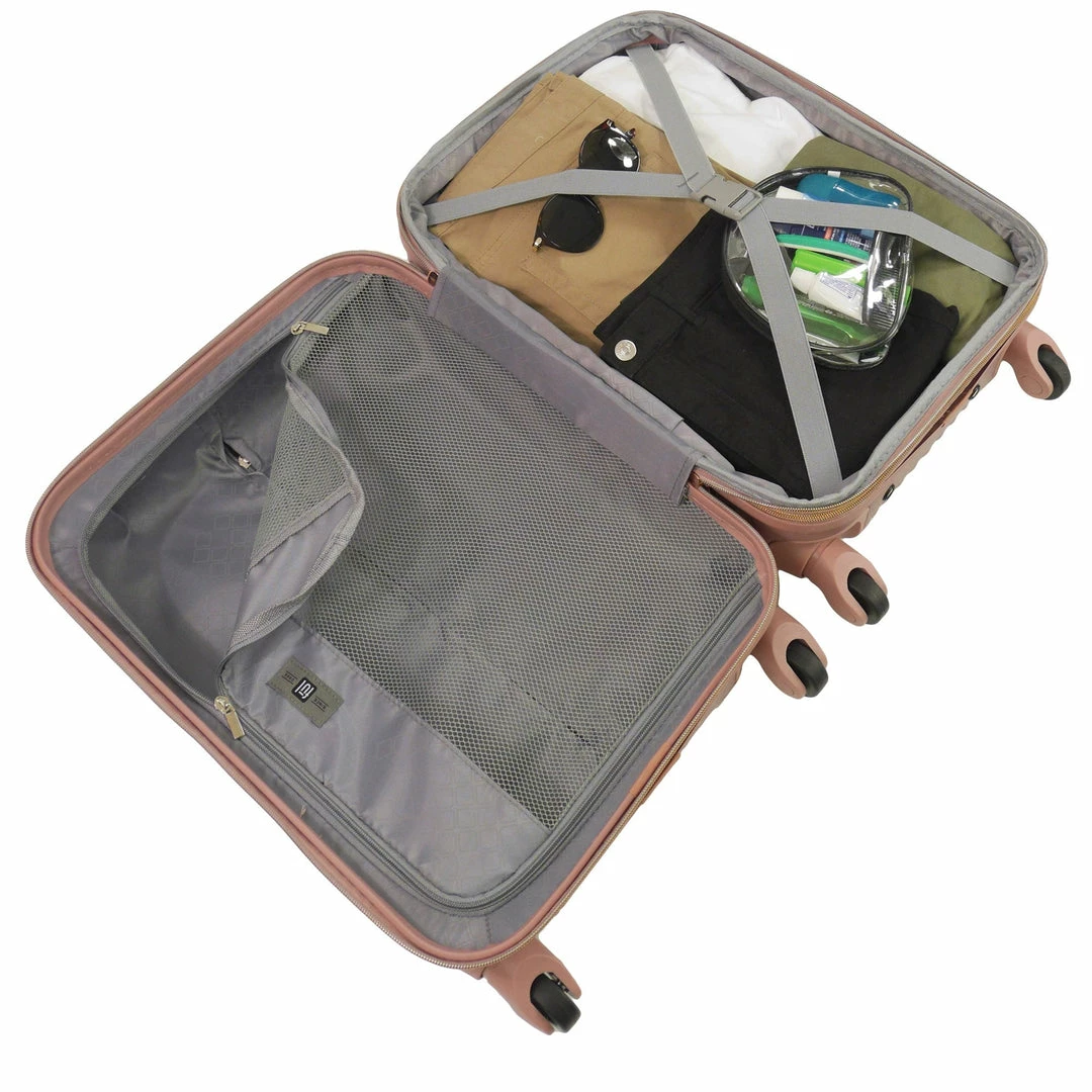 Ful Geo Hardsided Spinner 3-piece Luggage Set Rose Gold 2 Ful Geo Hardsided Spinner 3-piece Luggage Set Rose Gold - Image 2