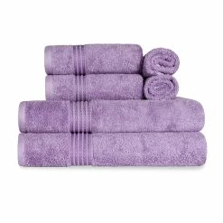 Superior Egyptian Cotton 600 GSM, 6-Piece Towel Set, 2 Bath 2 Hand, 2 Face