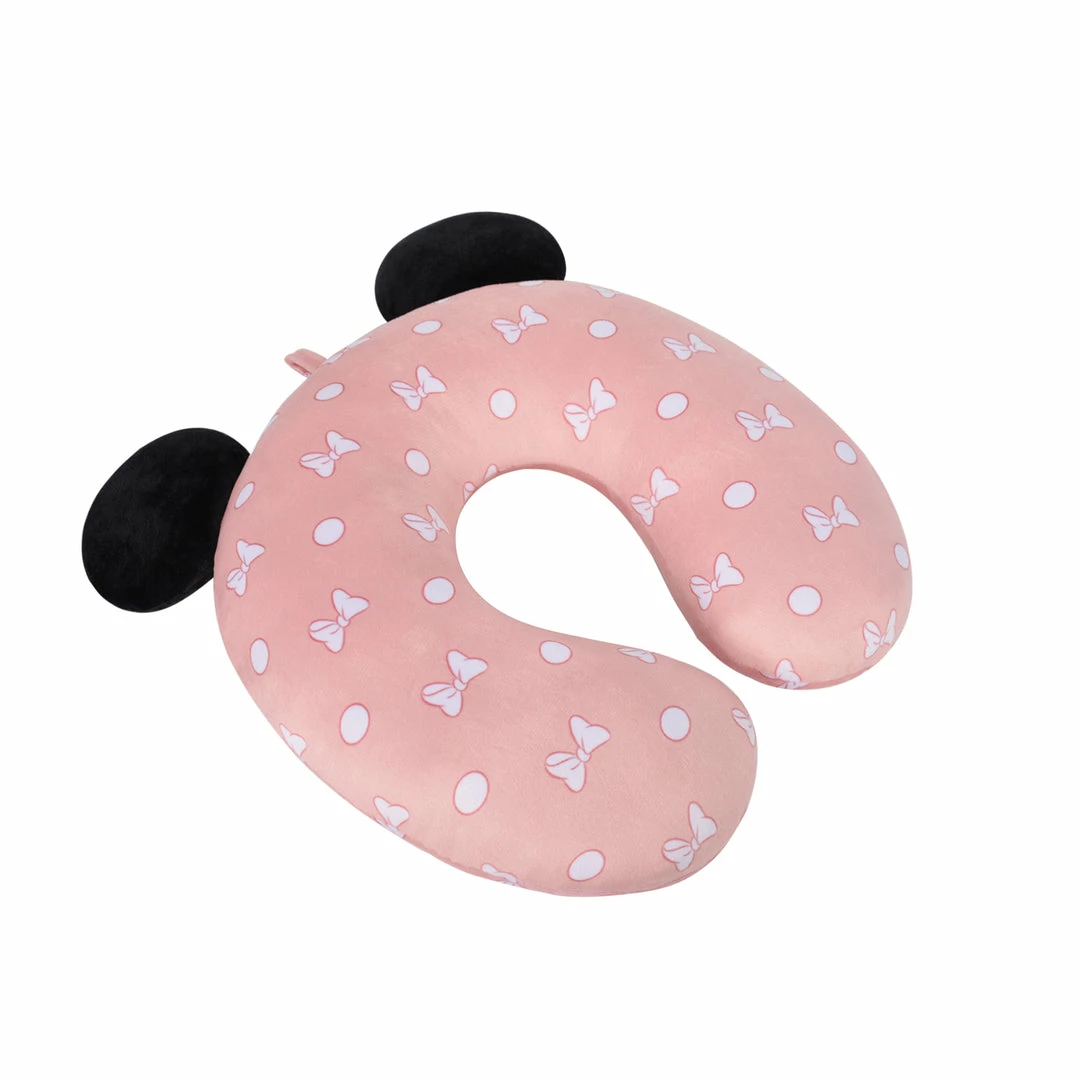Ful Concept One Disney Minnie Mouse Bows and Polka Dots Portable Travel Neck Pillow, Pink 2 Ful Concept One Disney Minnie Mouse Bows and Polka Dots Portable Travel Neck Pillow, Pink - Image 2