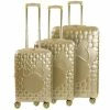 Ful Disney Minnie Quilted 3D Molded 3-Piece Luggage Set Gold