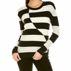 women Kier + J Colorblock Cashmere Sweater