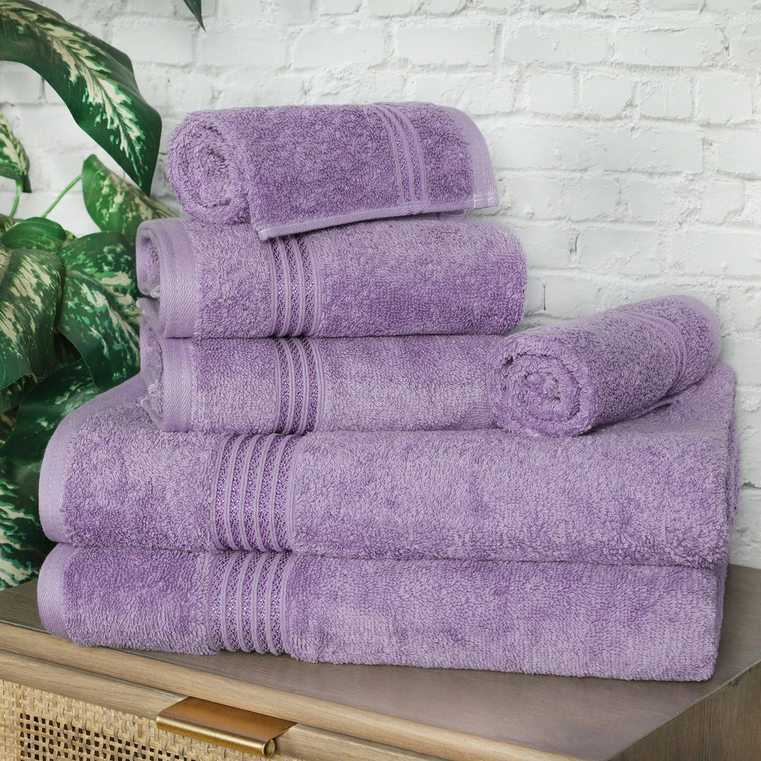 Superior Egyptian Cotton 600 GSM, 6-Piece Towel Set, 2 Bath 2 Hand, 2 Face 2 Superior Egyptian Cotton 600 GSM, 6-Piece Towel Set, 2 Bath 2 Hand, 2 Face - Image 2