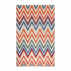 Superior Modern Zigzag Geometric Polypropylene Indoor/Outdoor Area Rug