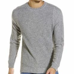 Kier + J Garment Dyed Wool & Cashmere-Blend Crewneck Pullover