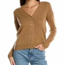 women Kier + J V-Neck Cashmere Cardigan