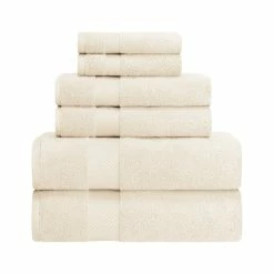 Superior Contemporary Quick-Drying Zero-Twist Cotton Assorted 6-Piece Towel Set