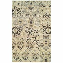 Superior Caldwell Transitional Floral Damask Polypropylene Area Rug