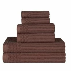 Superior Soho Cotton Textured Ribbed Checker Border Absorbent 6-Piece Towel Set -Cheap Superior Store 606fb4e8ee214044b305e0d72a6720f9 1080x