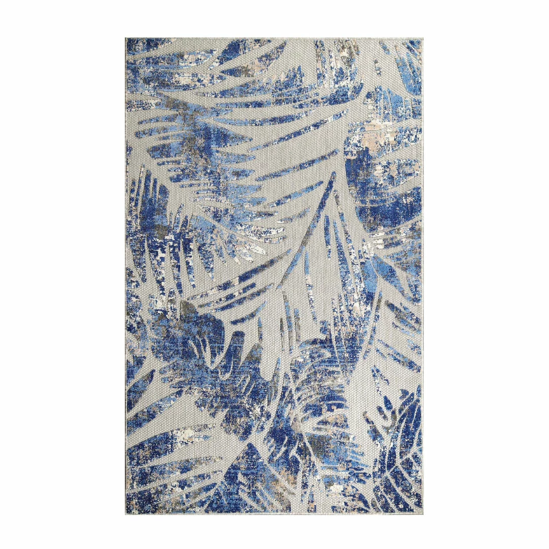 Superior Modern Abstract Botanical Leaves Polypropylene Indoor/Outdoor Area Rug 5 Superior Modern Abstract Botanical Leaves Polypropylene Indoor/Outdoor Area Rug - Image 5