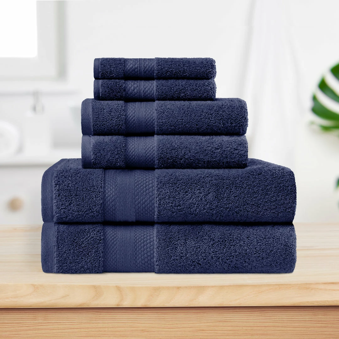 Superior Turkish Cotton Assorted 6-Piece Towel Set 2 Superior Turkish Cotton Assorted 6-Piece Towel Set - Image 2