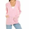 women Kier + J Ribbed Cashmere Cardigan