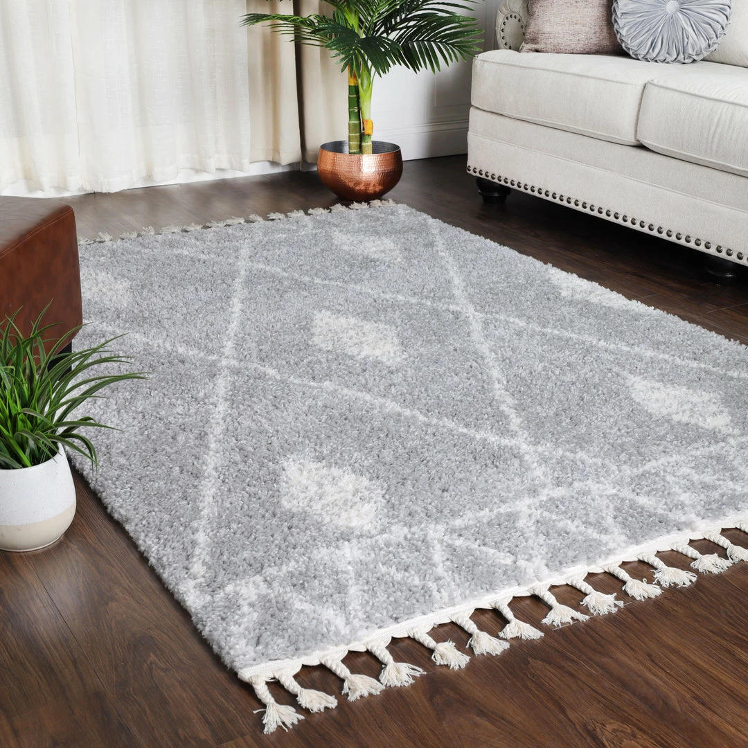 Superior Serafina Boho Tribal Geometric Polypropylene Indoor Shag Area Rug with Tassels 1 Superior Serafina Boho Tribal Geometric Polypropylene Indoor Shag Area Rug with Tassels