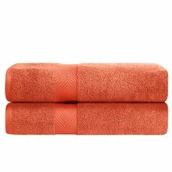 Superior Contemporary Quick-Drying Zero-Twist Cotton 2-Piece Bath Sheet Set