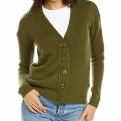 women Kier + J V-Neck Cashmere Cardigan