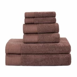 Superior Premium Turkish Cotton Solid 6-Piece Towel Set
