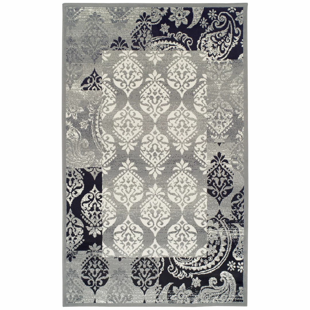 Superior Mystique Modern Damask Oriental Polypropylene Indoor Area Rug or Runner 5 Superior Mystique Modern Damask Oriental Polypropylene Indoor Area Rug or Runner - Image 5
