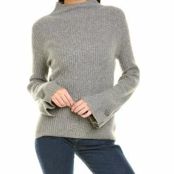 women Kier + J Ribbed Cashmere Sweater