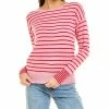 women Kier + J Striped Cashmere Sweater