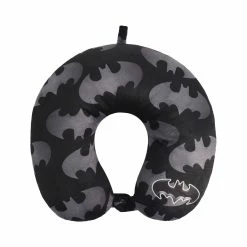 FUL Batman Neck Pillow, Logo Design Travel Head Pillow for Sleep in Airplane or Car, Black
