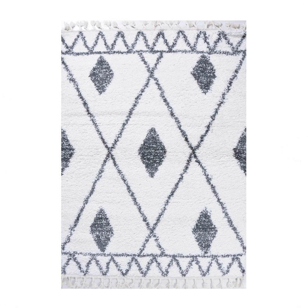 Superior Serafina Boho Tribal Geometric Polypropylene Indoor Shag Area Rug with Tassels 8 Superior Serafina Boho Tribal Geometric Polypropylene Indoor Shag Area Rug with Tassels - Image 8
