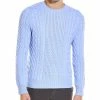 men Kier + J Fisherman Cable Wool & Cashmere-Blend Crewneck Sweater