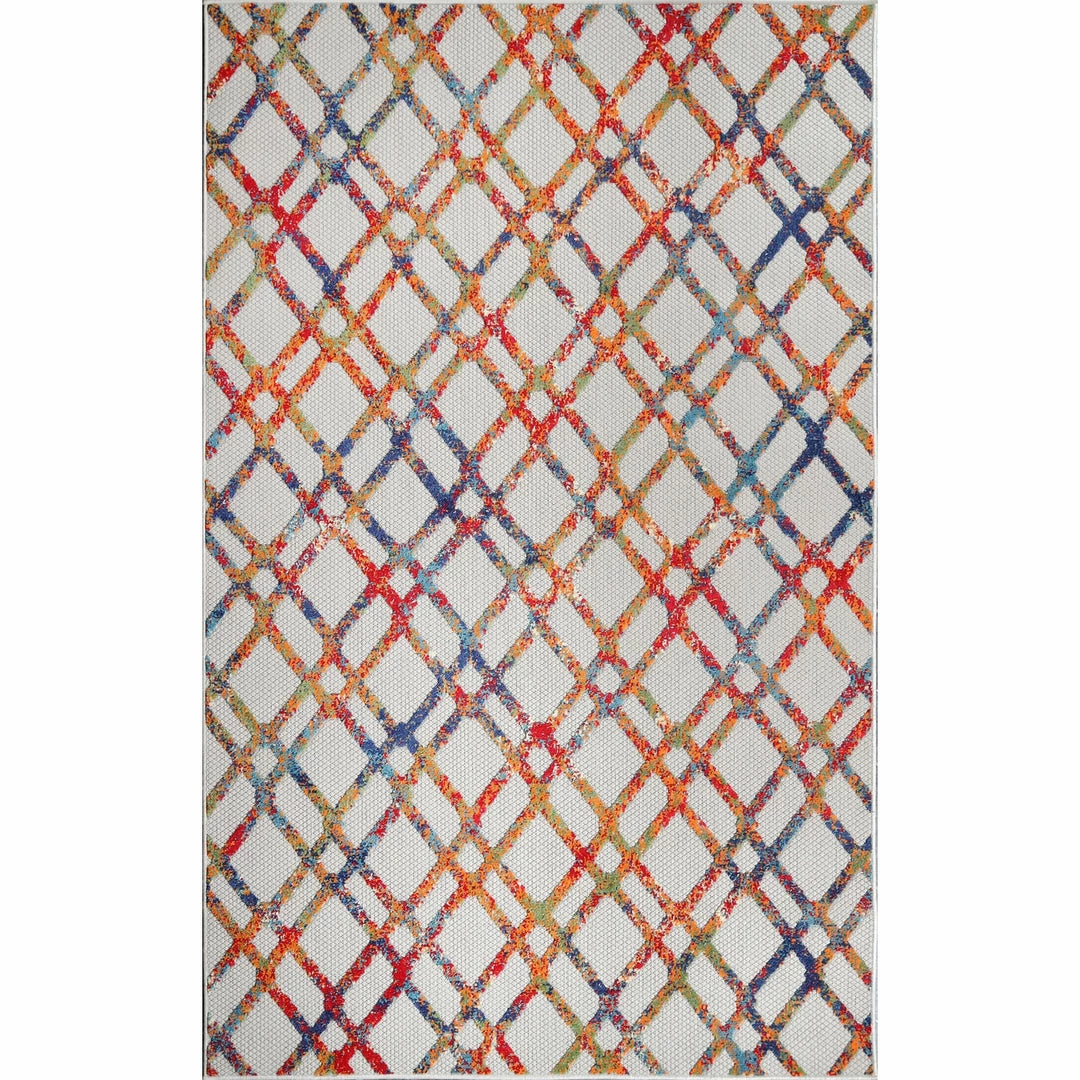 Superior Modern Diamond Geometric Lattice Polypropylene Indoor/Outdoor Area Rug 1 Superior Modern Diamond Geometric Lattice Polypropylene Indoor/Outdoor Area Rug