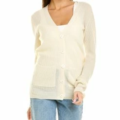 Kier + J women Kier+J V-Neck Cashmere Cardigan