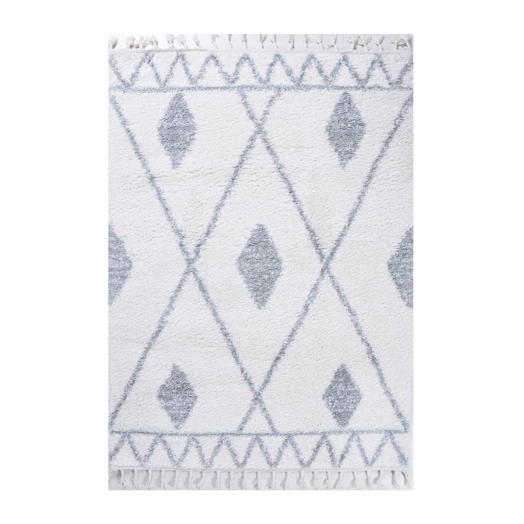 Superior Serafina Boho Tribal Geometric Polypropylene Indoor Shag Area Rug with Tassels 6 Superior Serafina Boho Tribal Geometric Polypropylene Indoor Shag Area Rug with Tassels - Image 6