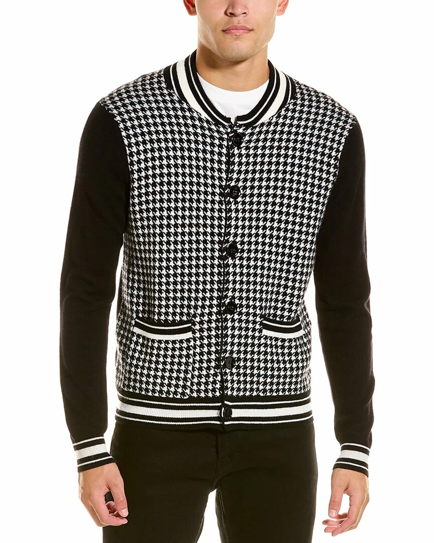men Kier + J Houndstooth Wool & Cashmere-Blend Cardigan 1 men Kier + J Houndstooth Wool & Cashmere-Blend Cardigan
