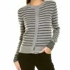 women Kier + J Striped Cashmere Cardigan