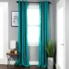 Superior Thermal Insulated Solid Blackout Curtain Panel Set with Grommet Topper