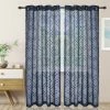 Superior Poppy Soft Diffused Light Airy Lightweight Floral Sheer Curtain Set
