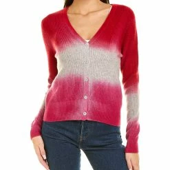 women Kier + J Dip Dye Cashmere Cardigan
