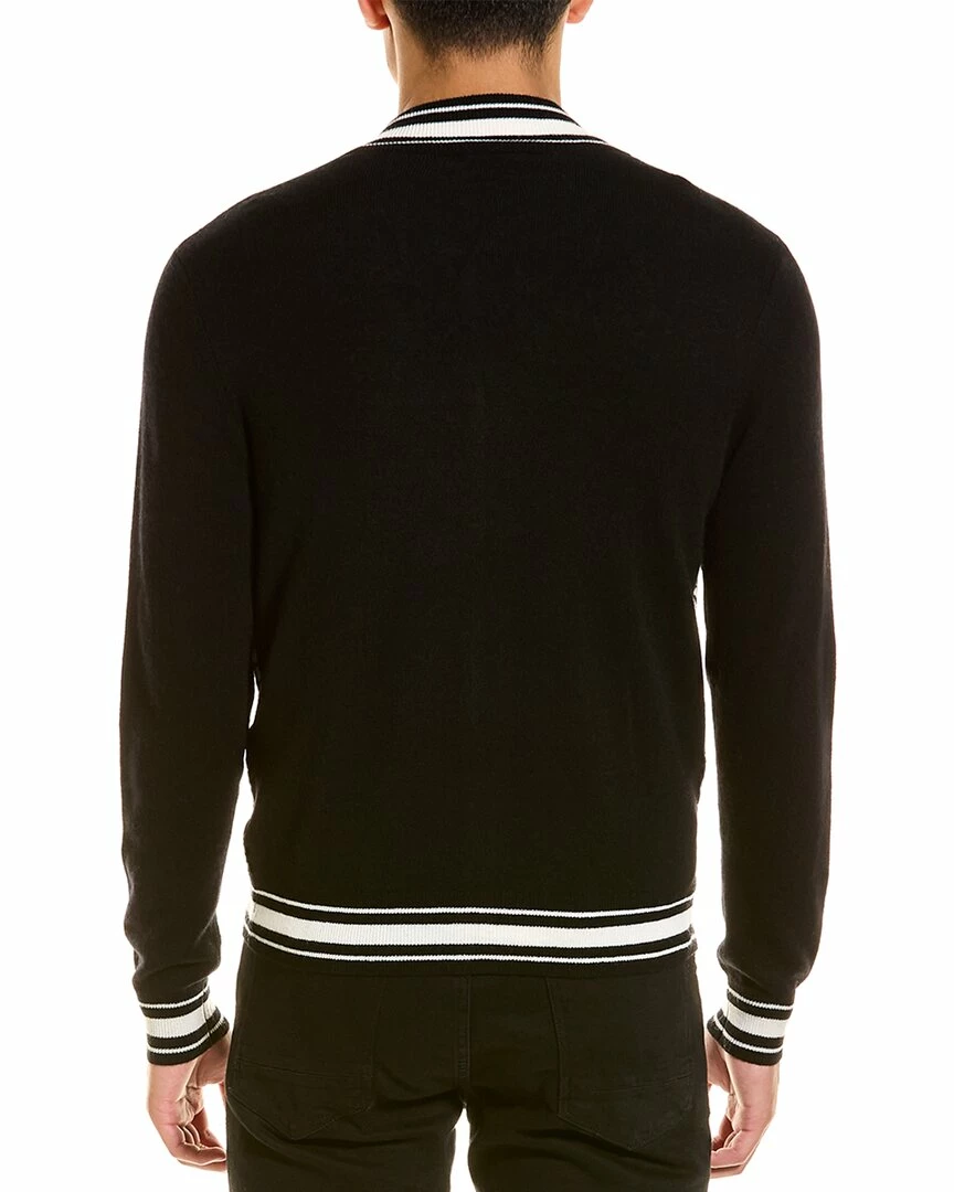 men Kier + J Houndstooth Wool & Cashmere-Blend Cardigan 2 men Kier + J Houndstooth Wool & Cashmere-Blend Cardigan - Image 2